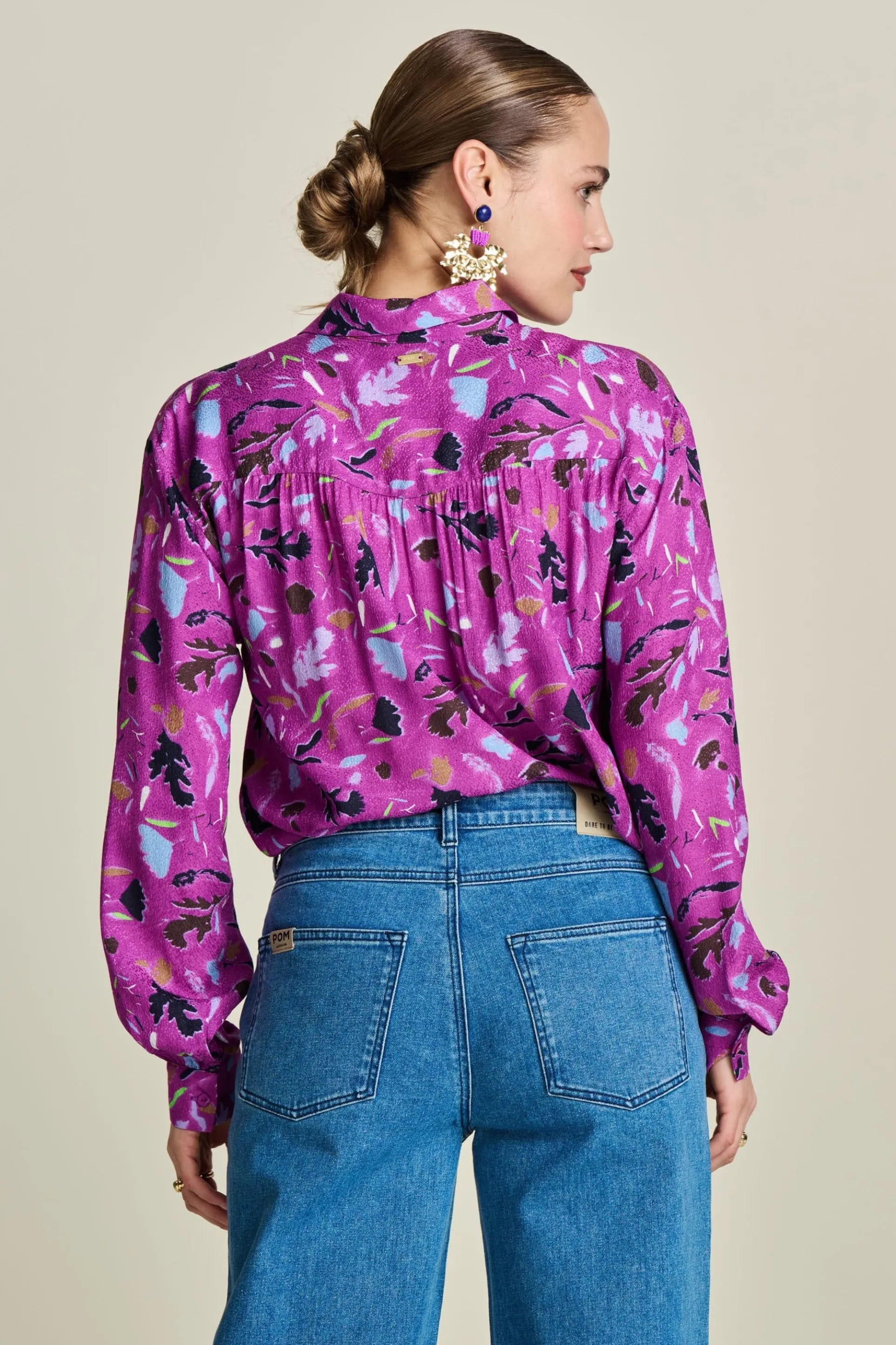 BLOUSE Milly Featherfest Cactus Pink