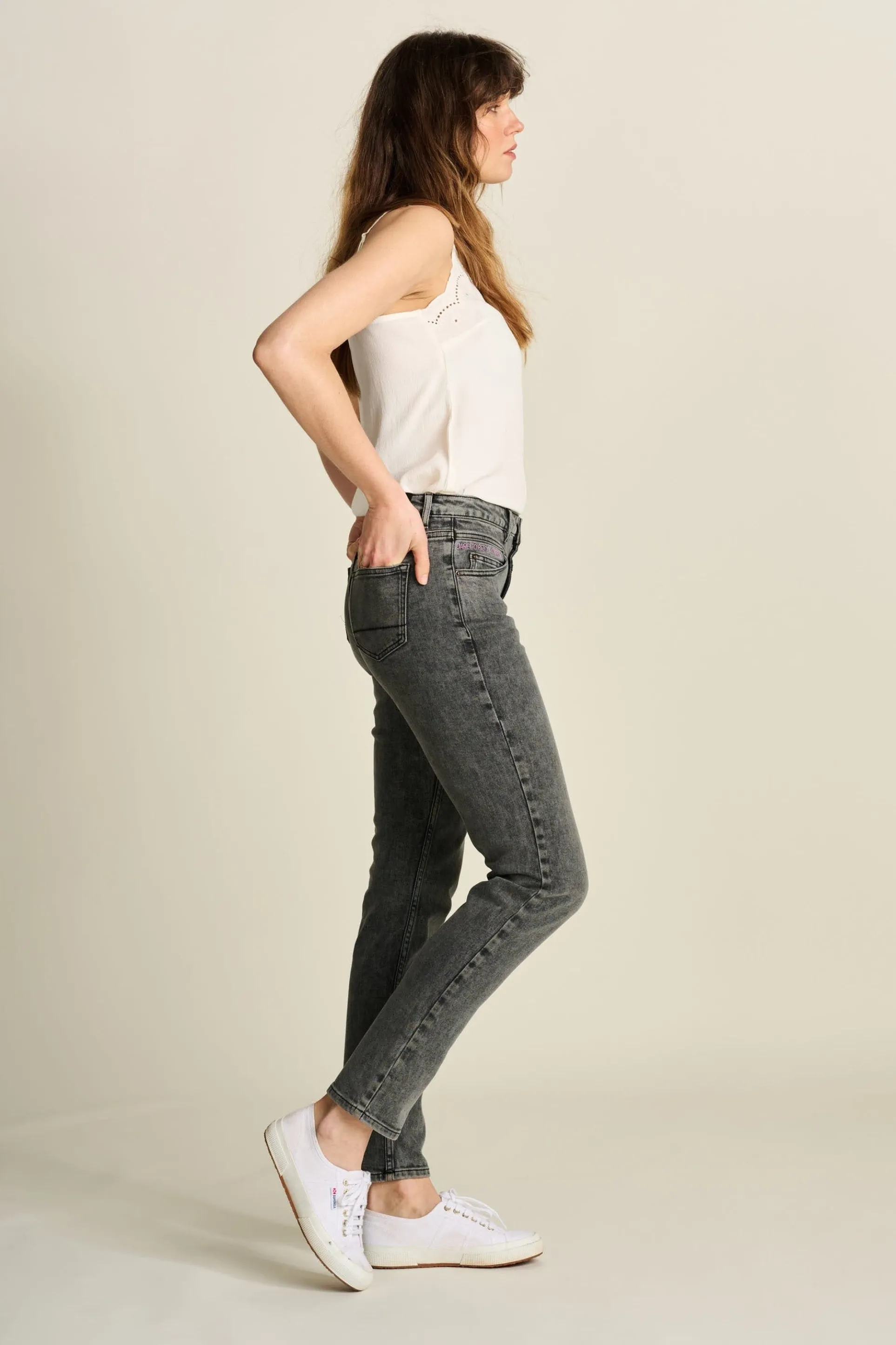 JEANS Elize Slim Grey Storm