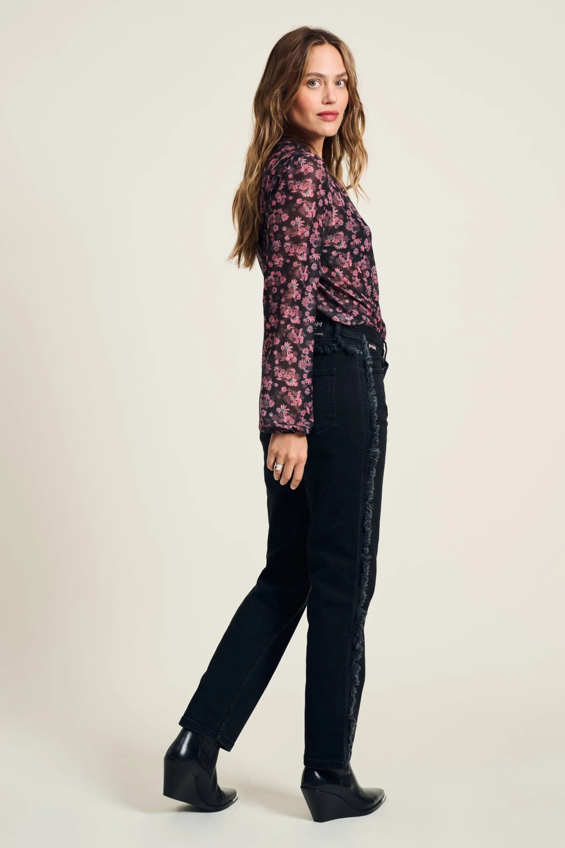 JEANS Tapered Washed Black