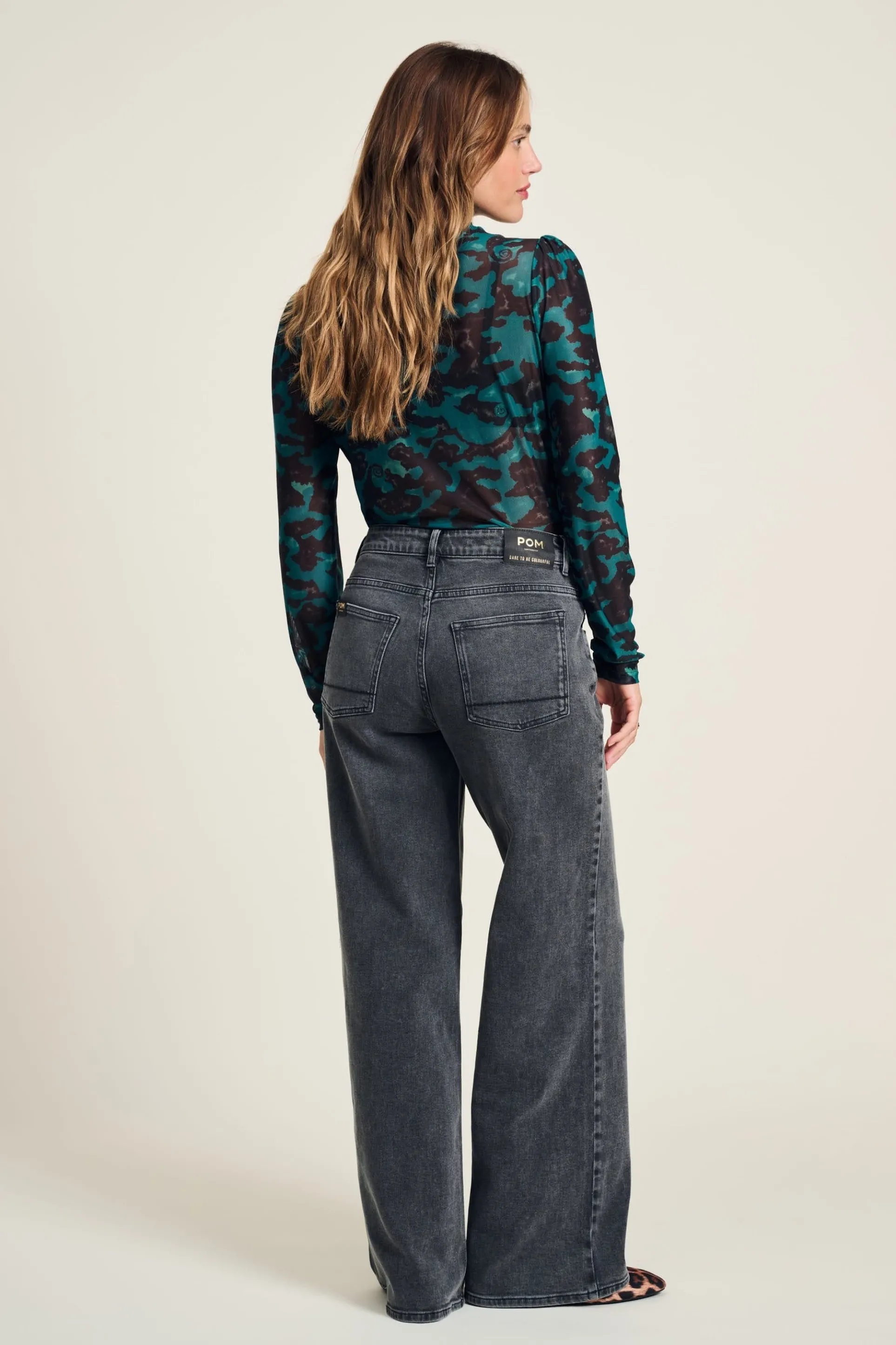 JEANS Wide Leg Grey Storm